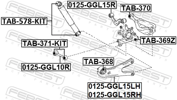 ZTTTY068CF NTY Сайлентблок задней тяги