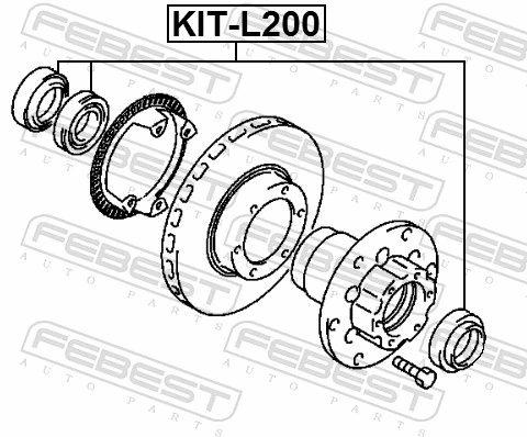 KITL200 Febest Подшипник ступицы передней
