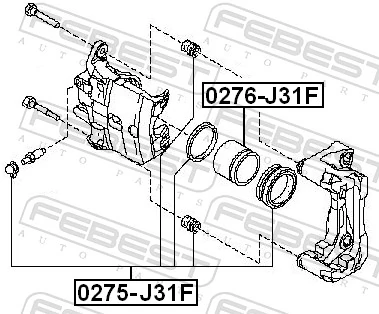 0276J31F Febest Поршень тормозного суппорта переднего