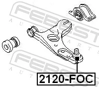 2120FOC Febest Палец шаровой нижний