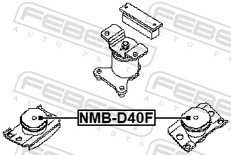 NMBD40F Febest Подушка передней опоры двигателя
