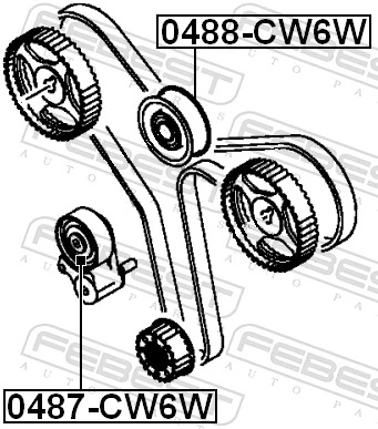 0488CW6W Febest Паразитный ведущий ролик