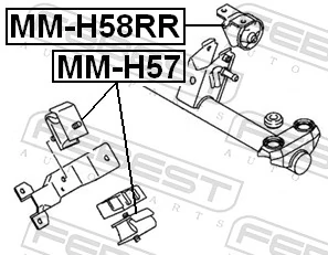 MMH57 Febest Опора двигателя, левая/правая