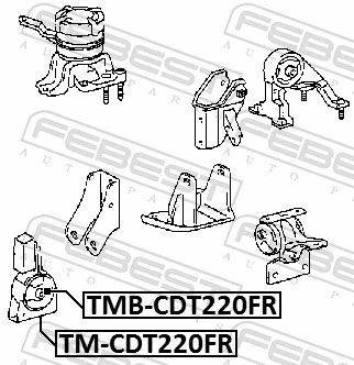TMBCDT220FR Febest Подушка передней опоры двигателя