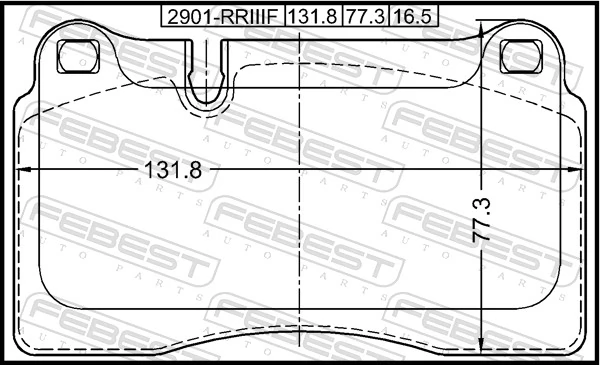 2901RRIIIF Febest Колодки передние