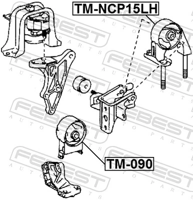 Задняя опора двигателя Toyota 1237121041 цена, от 7.96 USD