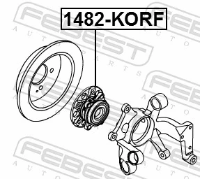 1482KORF Febest Ступица колеса передняя