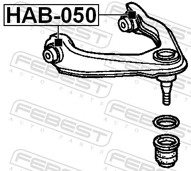 HAB050 Febest Сайлентблок верхней передней подвески