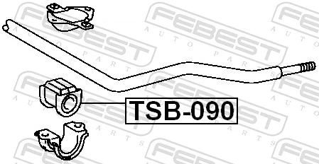 TSB090 Febest Разрезная втулка стабилизатора
