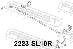 2223SL10R Febest Тяжка стабилизатора, заднего