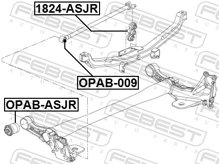  Сайлентблок задней балки Opel Astra 