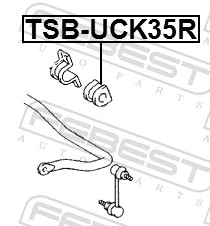 TSBUCK35R Febest Прокладка стабильзатора заднего