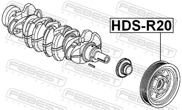 HDSR20 Febest Шкив коленчатого вала