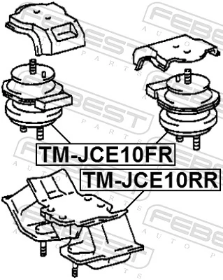 TMJCE10RR Febest Задняя подушка двигателя