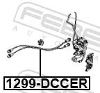 1299DCCER Febest Трос замка двери передней левой