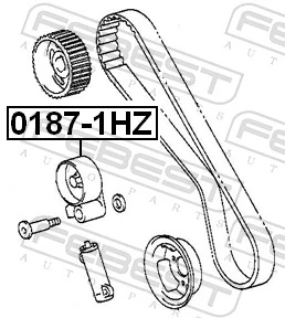 Rolo de reguladora de tensão da correia do mecanismo de distribuição de gás Toyota Land Cruiser J8