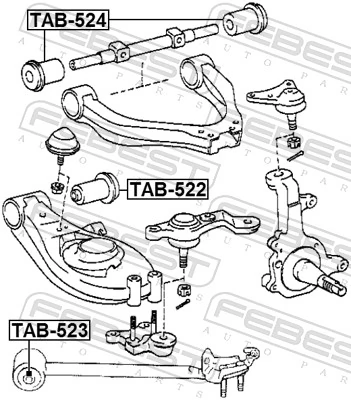 TAB524 Febest Сайлентблок нижнего переднего рычага