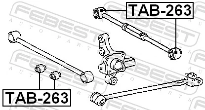 TAB263 Febest Сайлентблок нижнего переднего рычага