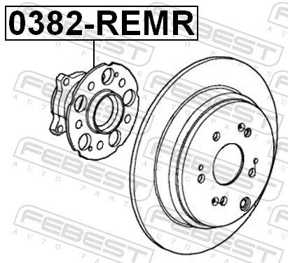 0382REMR Febest Ступица задняя