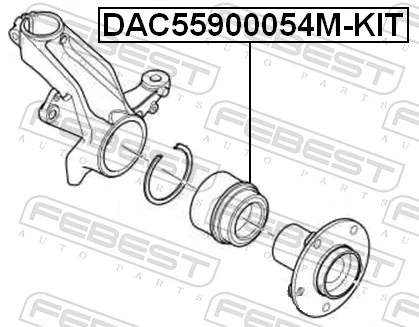 DAC55900054MKIT Febest Подшипник ступицы передней