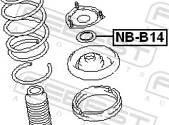 NBB14 Febest Подшипник верхней опоры