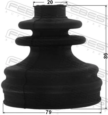 Bota de proteção interna de junta homocinética do semieixo dianteiro para Audi A6 C6 4F2