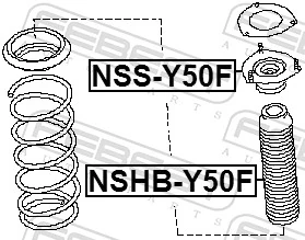 NSHBY50F Febest Буфер амортизатора переднего