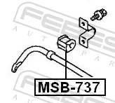 MSB737 Febest Прокладка стабильзатора заднего