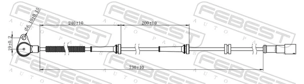 Передний левый датчик абс Opel 96438436