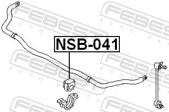 NSB041 Febest Разрезная втулка стабилизатора
