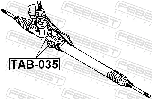 TAB035 Febest Сайлентблок крепления рулевой рейки
