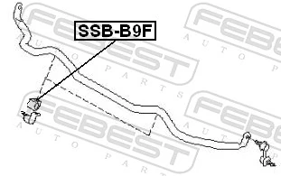 SSBB9F Febest Разрезная втулка стабилизатора