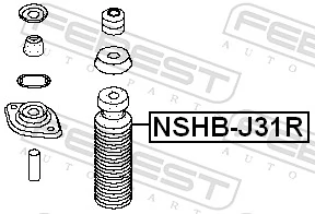 NSHBJ31R Febest Пыльник заднего амортизатора