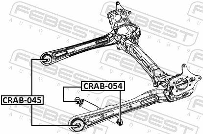CRAB054 Febest втулка крепления заднего амортизатора
