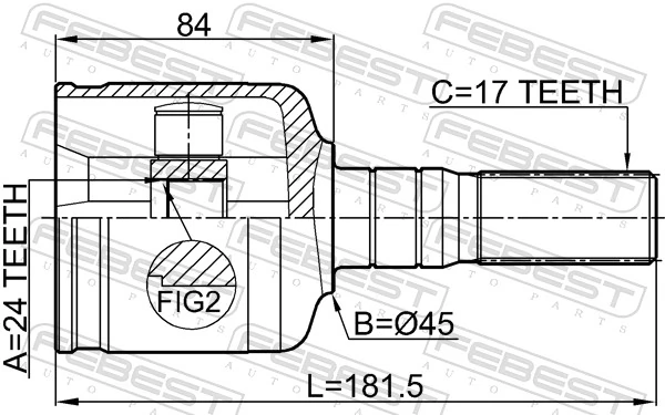 ШРУС внутренний, передний на Great Wall Hover  CC646