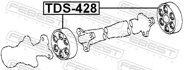 TDS428 Febest Муфта карданного вала