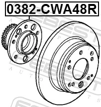 0382CWA48R Febest Ступица задняя