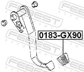 0183GX90 Febest Накладка педали сцепления