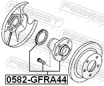 0582GFRA44 Febest Ступица задняя