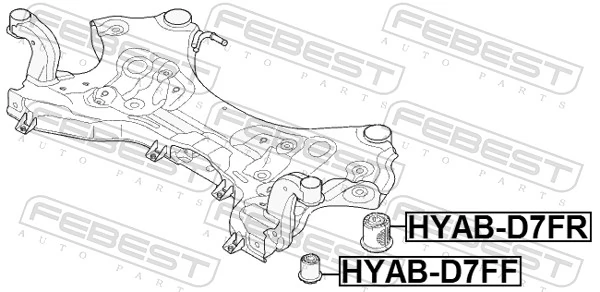 HYABD7FF Febest Сайлентблоки передней балки
