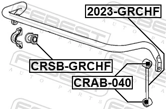 CRAB040 Febest Втулка переднего стабилизатора
