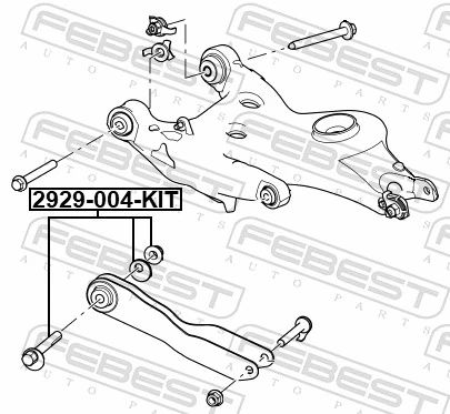 2929004KIT Febest Болт заднего продольного рычага (развальный)