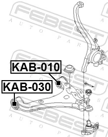 KAB030 Febest Сайлентблок нижнего переднего рычага
