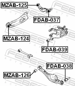 FDAB039 Febest Сайлентблок цапфы