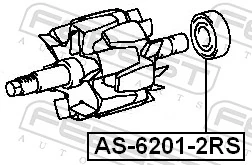 Rolamento do gerador para Citroen C15  VD