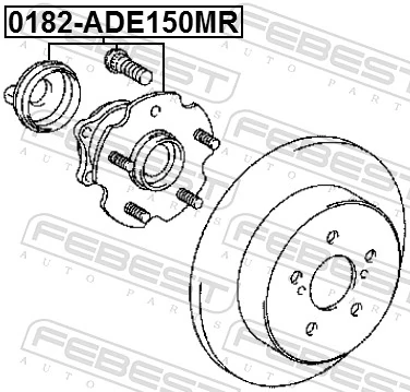 0182ADE150MR Febest Ступица задняя