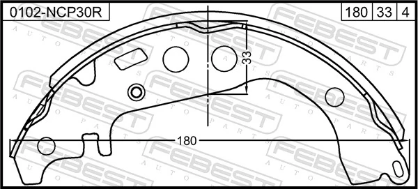 Задние барабанные колодки 0449574020 Toyota