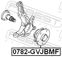 0782GVJBMF Febest Ступица колеса передняя