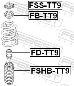 FSHBTT9 Febest Пыльник стойки передней
