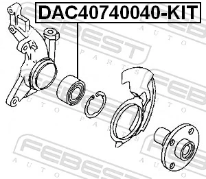DAC40740040KIT Febest Подшипник ступицы передней